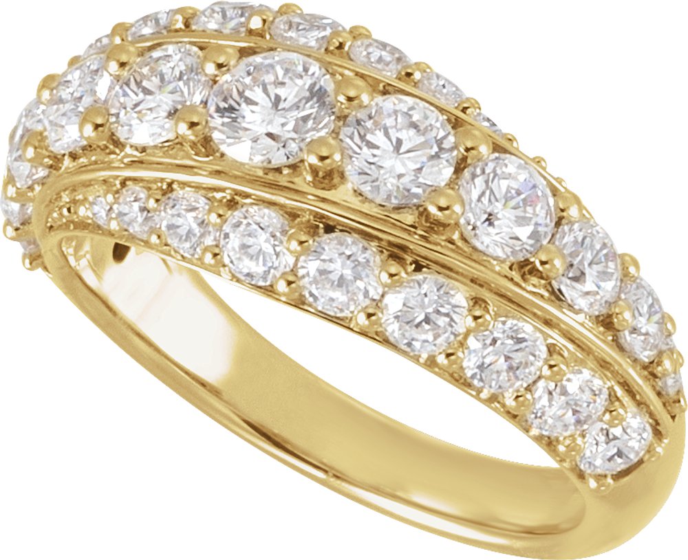 14K Yellow Gold 2 1/4 CTW Lab-Grown Diamond Ring