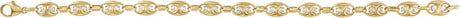 14K Yellow Gold 1 CTW Lab-Grown Diamond Mariner Link 7 1/2" Bracelet
