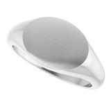 Sterling Silver 12x9 mm Oval Signet Ring 