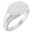 Sterling Silver 12x9 mm Oval Signet Ring 