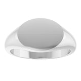 Sterling Silver 12x9 mm Oval Signet Ring 