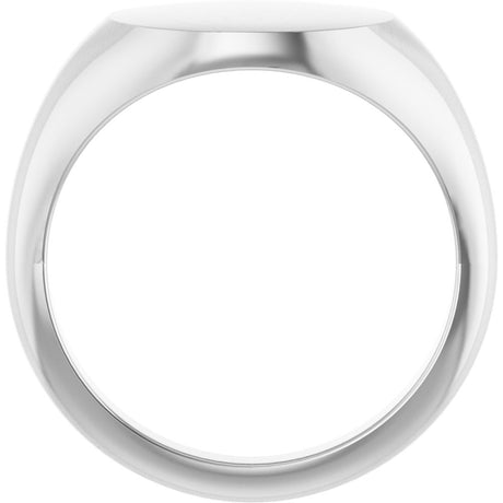 Sterling Silver 12x9 mm Oval Signet Ring 