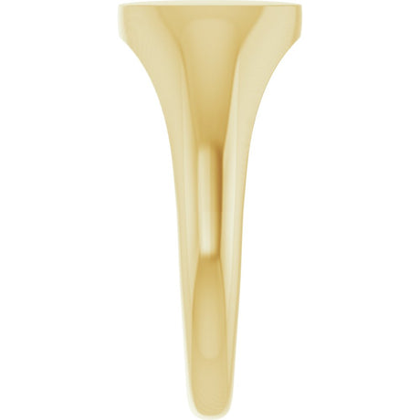 10K Yellow Gold 12x9 mm Oval Signet Ring 