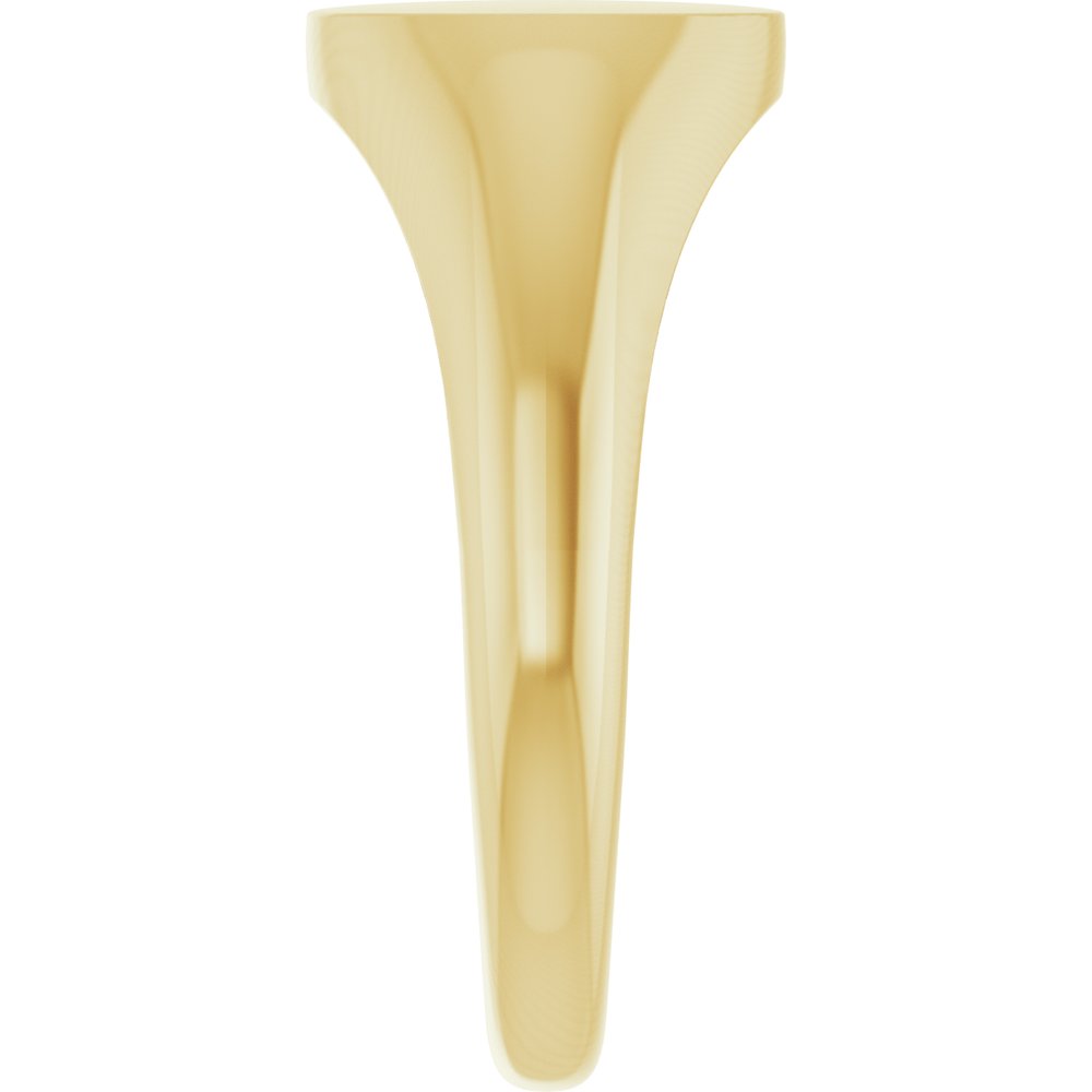 10K Yellow Gold 12x9 mm Oval Signet Ring 