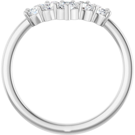 14K White Gold 1/2 CTW Lab-Grown Diamond Contour Band