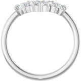 14K White Gold 1/2 CTW Lab-Grown Diamond Contour Band