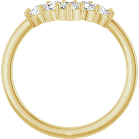 14K Yellow Gold 1/2 CTW Lab-Grown Diamond Contour Band
