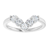 14K White Gold 1/2 CTW Lab-Grown Diamond Contour Band