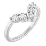 14K White Gold 1/2 CTW Lab-Grown Diamond Contour Band