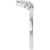 14K White Gold 1/2 CTW Lab-Grown Diamond Contour Band