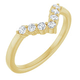 14K Yellow Gold 1/6 CTW Lab-Grown Diamond Contour Band