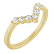 14K Yellow Gold 1/5 CTW Natural Diamond Contour Band