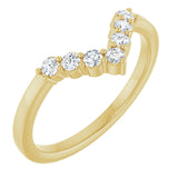 14K Yellow Gold 1/5 CTW Natural Diamond Contour Band