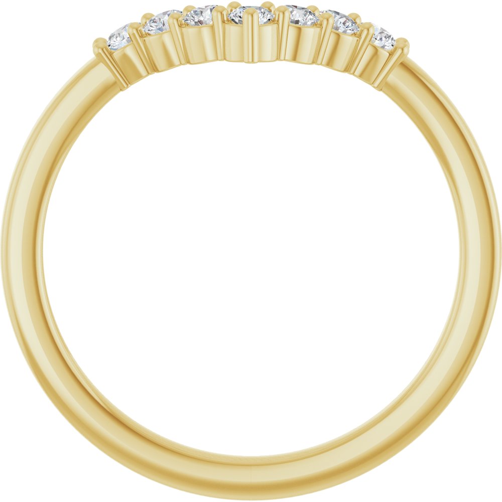 14K Yellow Gold 1/6 CTW Lab-Grown Diamond Contour Band