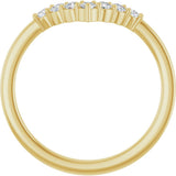 14K Yellow Gold 1/6 CTW Lab-Grown Diamond Contour Band