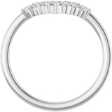 14K White Gold 1/5 CTW Natural Diamond Contour Band