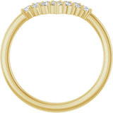 14K Yellow Gold 1/5 CTW Natural Diamond Contour Band