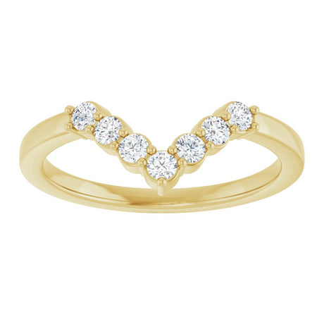 14K Yellow Gold 1/6 CTW Lab-Grown Diamond Contour Band