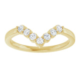 14K Yellow Gold 1/5 CTW Natural Diamond Contour Band