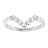 14K White Gold 1/6 CTW Lab-Grown Diamond Contour Band