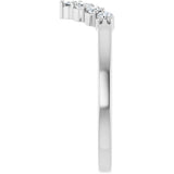 14K White Gold 1/5 CTW Natural Diamond Contour Band