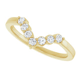 14K Yellow Gold 1/5 CTW Natural Diamond Contour Band