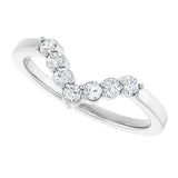 14K White Gold 1/6 CTW Lab-Grown Diamond Contour Band