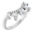 14K White Gold 1/2 CTW Lab-Grown Diamond Contour Band