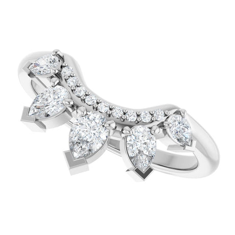 14K White Gold 1/2 CTW Lab-Grown Diamond Contour Band