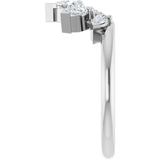 14K White Gold 1/2 CTW Lab-Grown Diamond Contour Band