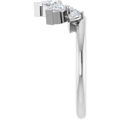 14K White Gold 1/2 CTW Lab-Grown Diamond Contour Band