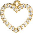 14K Yellow 1/4 CTW Lab-Grown Diamond Heart Dangle