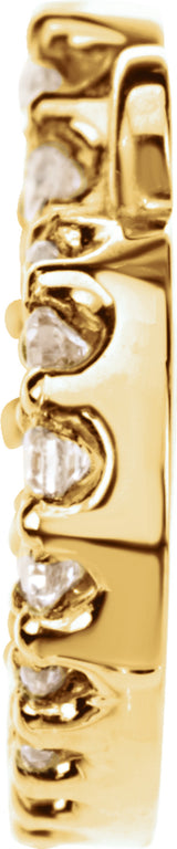 14K Yellow .03 CTW Lab-Grown Diamond Heart Dangle