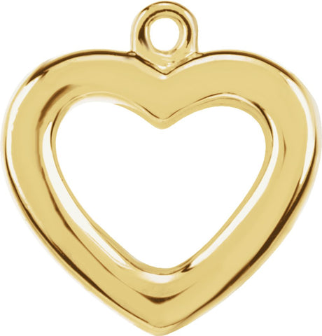 14K Yellow Heart Dangle