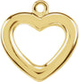 14K Yellow Heart Dangle