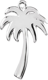 14K White Palm Tree Dangle