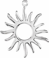 14K White Sun Dangle