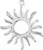 14K White Sun Dangle