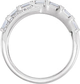 14K White Gold 3/8 CTW Natural Diamond Ring