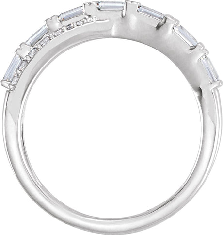 14K White Gold 3/8 CTW Lab-Grown Diamond Ring