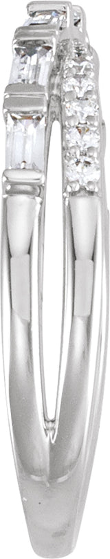 14K White Gold 3/8 CTW Lab-Grown Diamond Ring