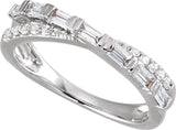 14K White Gold 3/8 CTW Natural Diamond Ring