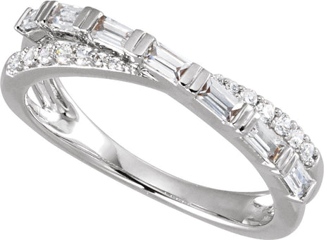 14K White Gold 3/8 CTW Lab-Grown Diamond Ring