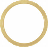 18K Yellow Gold 6 mm Patterned Flat Band Size 10