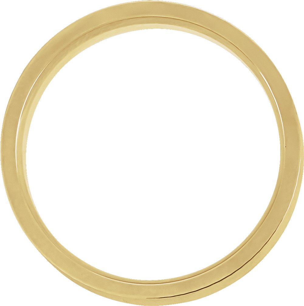 14K Yellow Gold 6 mm Patterned Flat Band Size 7