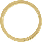 14K Yellow Gold 6 mm Patterned Flat Band Size 7