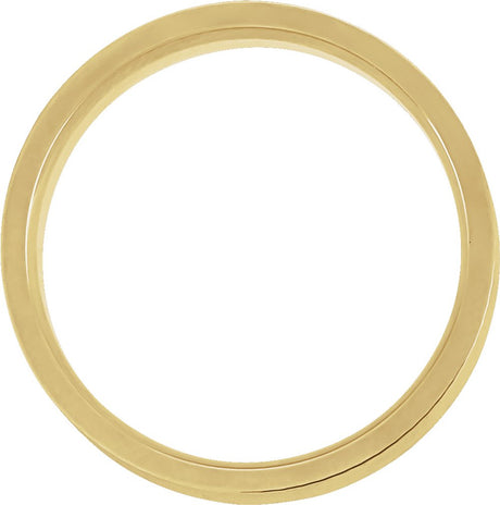 14K Yellow Gold 6 mm Patterned Flat Band Size 7