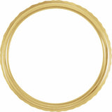 14K Yellow Gold 6 mm Patterned Band Size 7