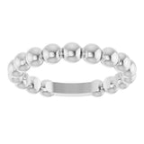 Sterling Silver 3.5 mm Stackable Beaded Ring