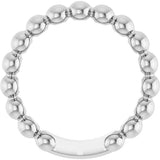 Sterling Silver 3.5 mm Stackable Beaded Ring